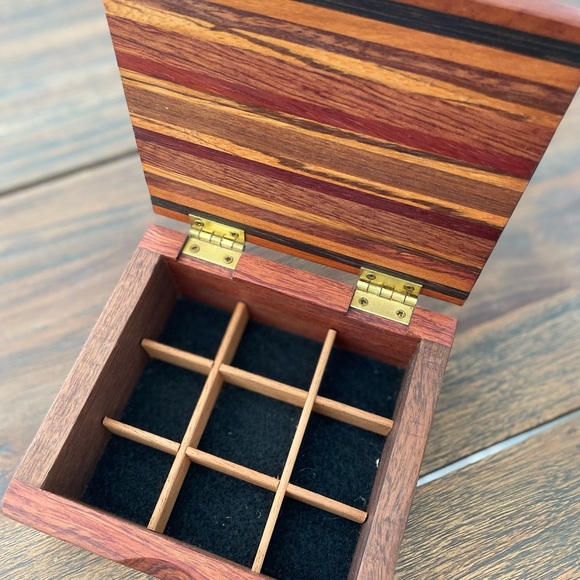 Sold Handmade wooden jewel box for men - Picture 2 of 3